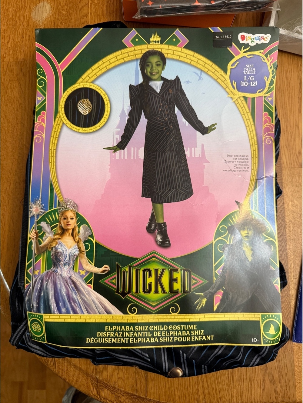 Disguise Wicked Elphaba Shiz Child Costume Size Large
